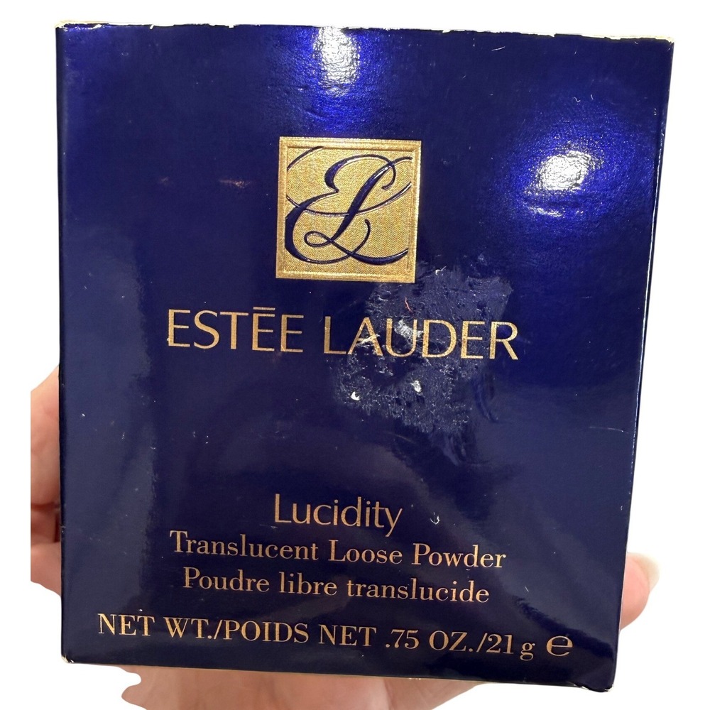 Estee Lauder Lucidity Translucent Loose Powder 02 Light/Medium .75 oz Jar Puff